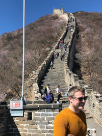 Duvalay at the Great Wall of China