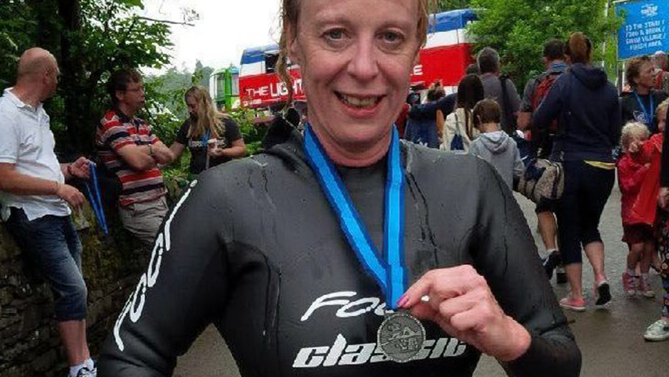 Liz takes a shine to open-water swimming for spina bifida