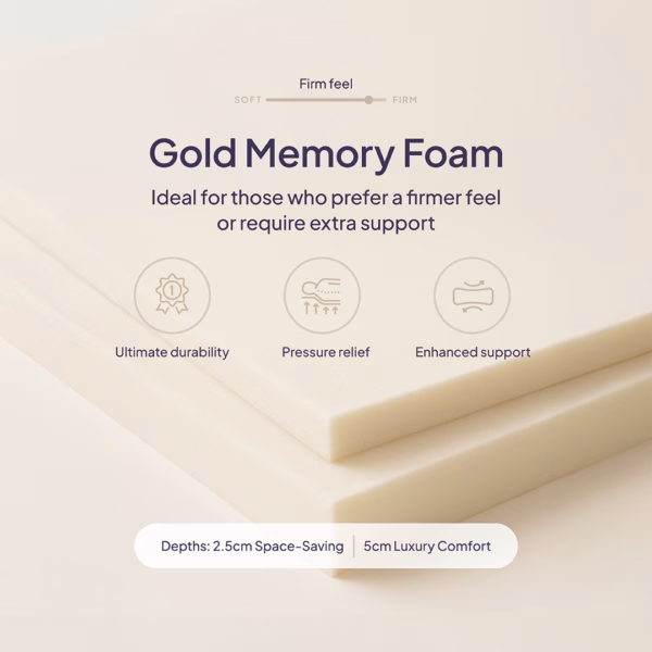 Duvalay gold memory foam