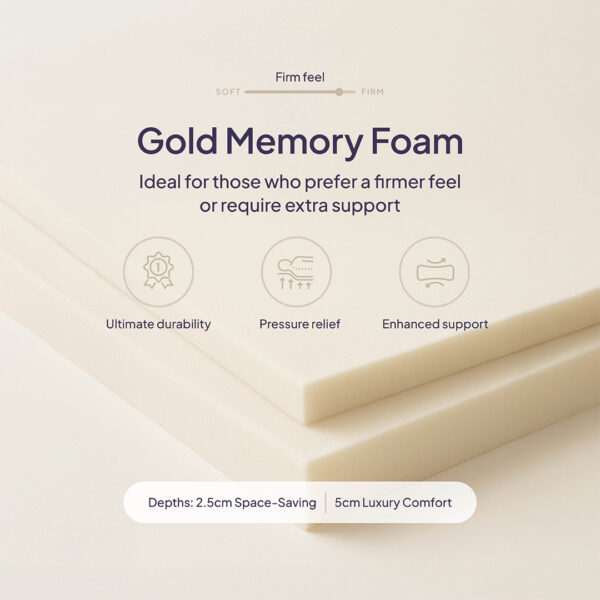 Duvalay gold memory foam