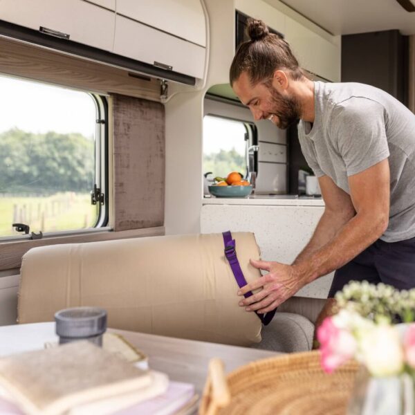 Duvalay sleeping bag rolled straps