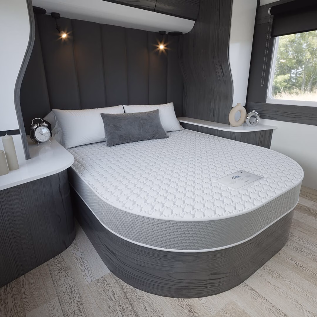 D lite alto memory foam product island bed caravan motorhome mattress lifestyle side