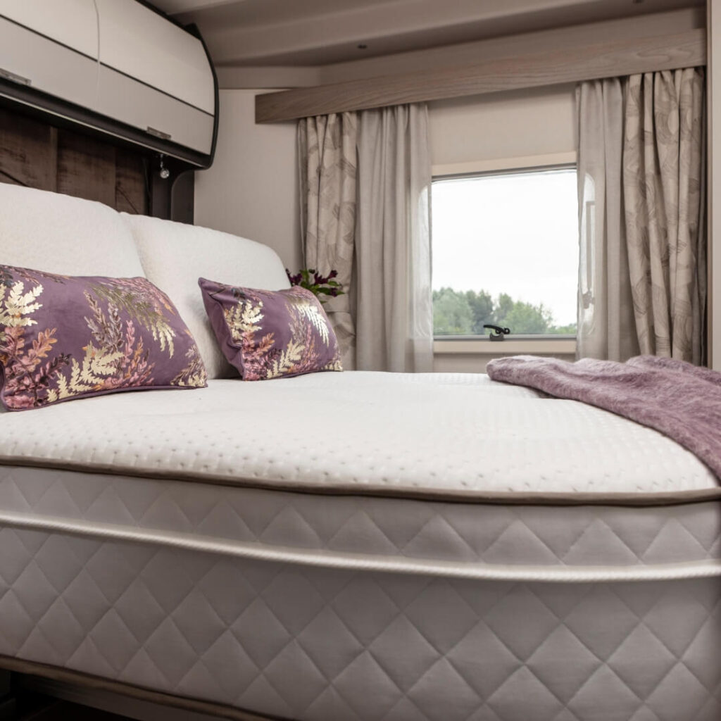 D luxe hybrid caravan motorhome mattress side