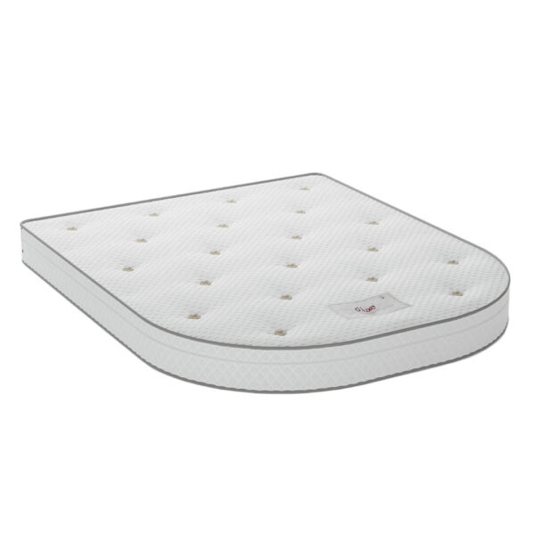 D luxe hybrid mattress island bed island side view white background
