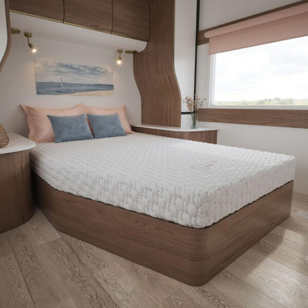 Gold memory foam d roll mattress island caravan 01