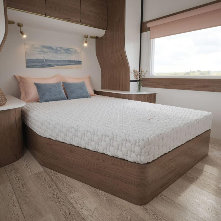 Gold memory foam d roll mattress island caravan 01