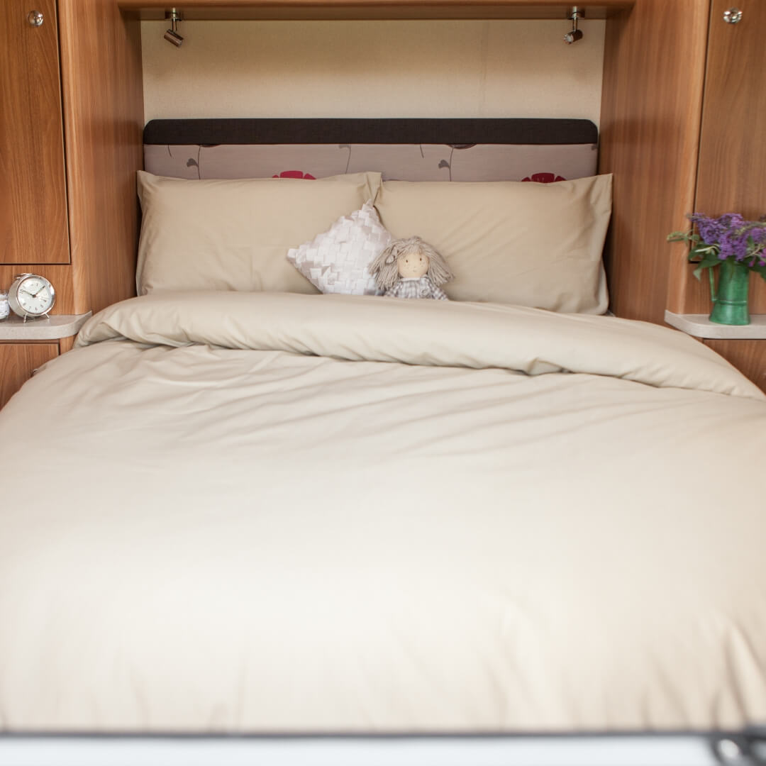 Bedding caravan bed cappuccino