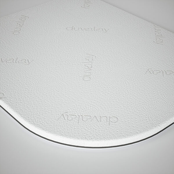 Custom topper grey trim island bed corner