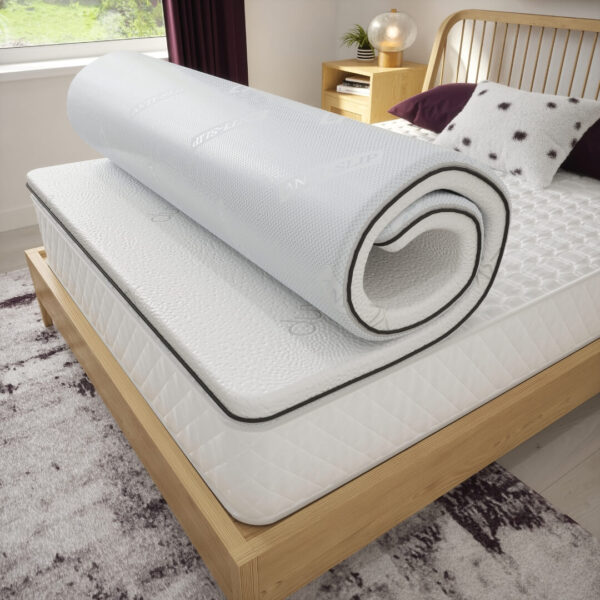 Home topper memory foam rolled