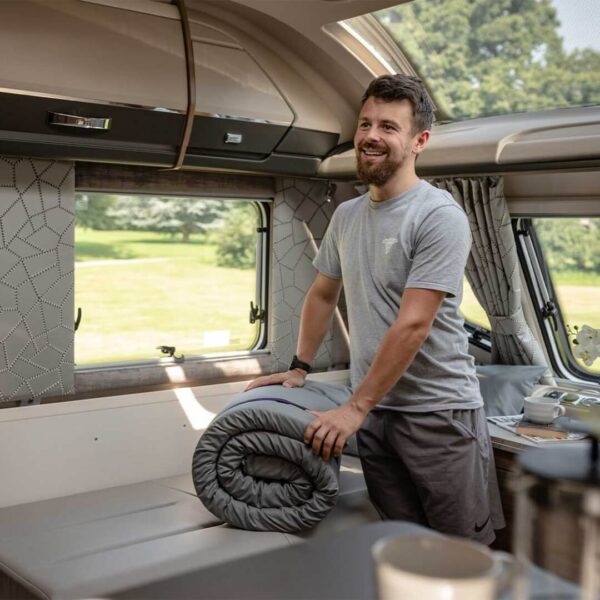 Travel topper grey sheet lifestyle 1