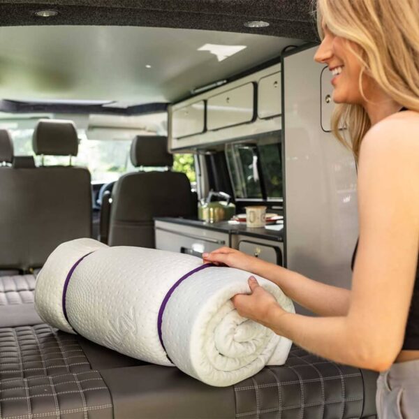 Travel topper roll in back of camper lifestyle 2