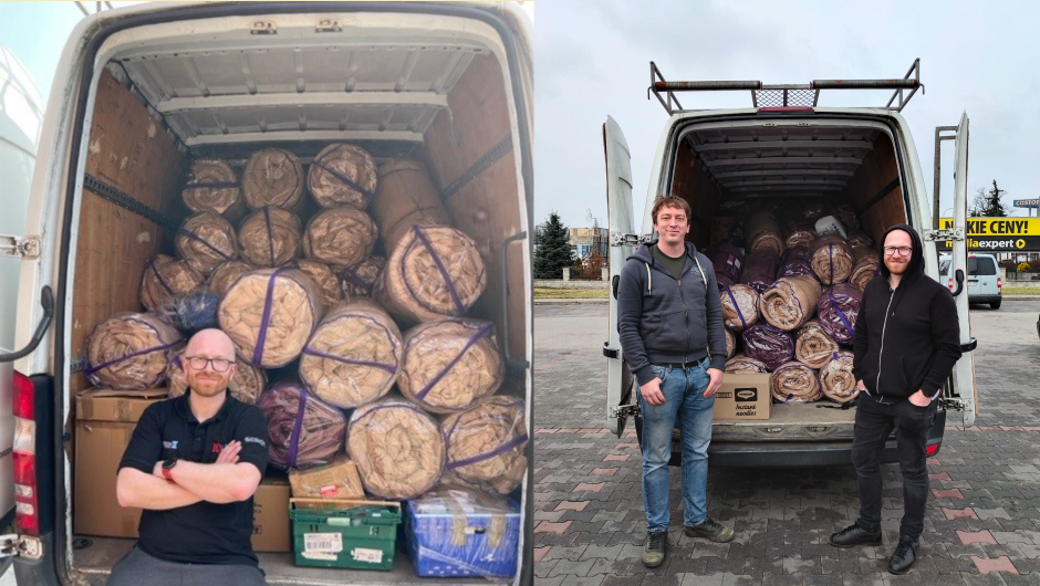 Duvalay donates sleeping bags to ukraine