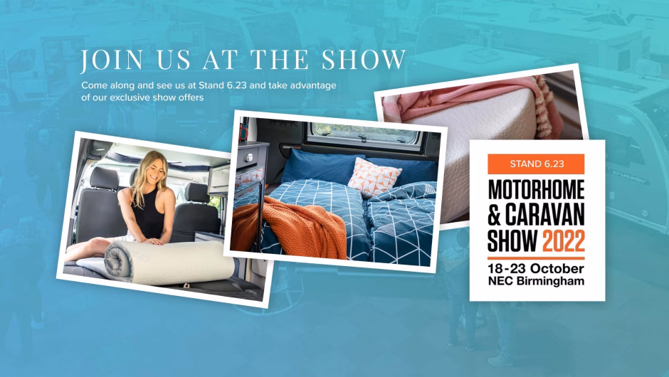 Duvalay motorhome caravan camping show campervan discounts offers mattress bedding