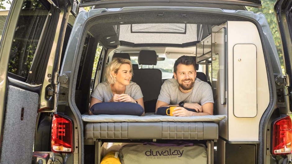 Duvalay vw campervan t5 t6 mattress topper memory foam rock and roll bed