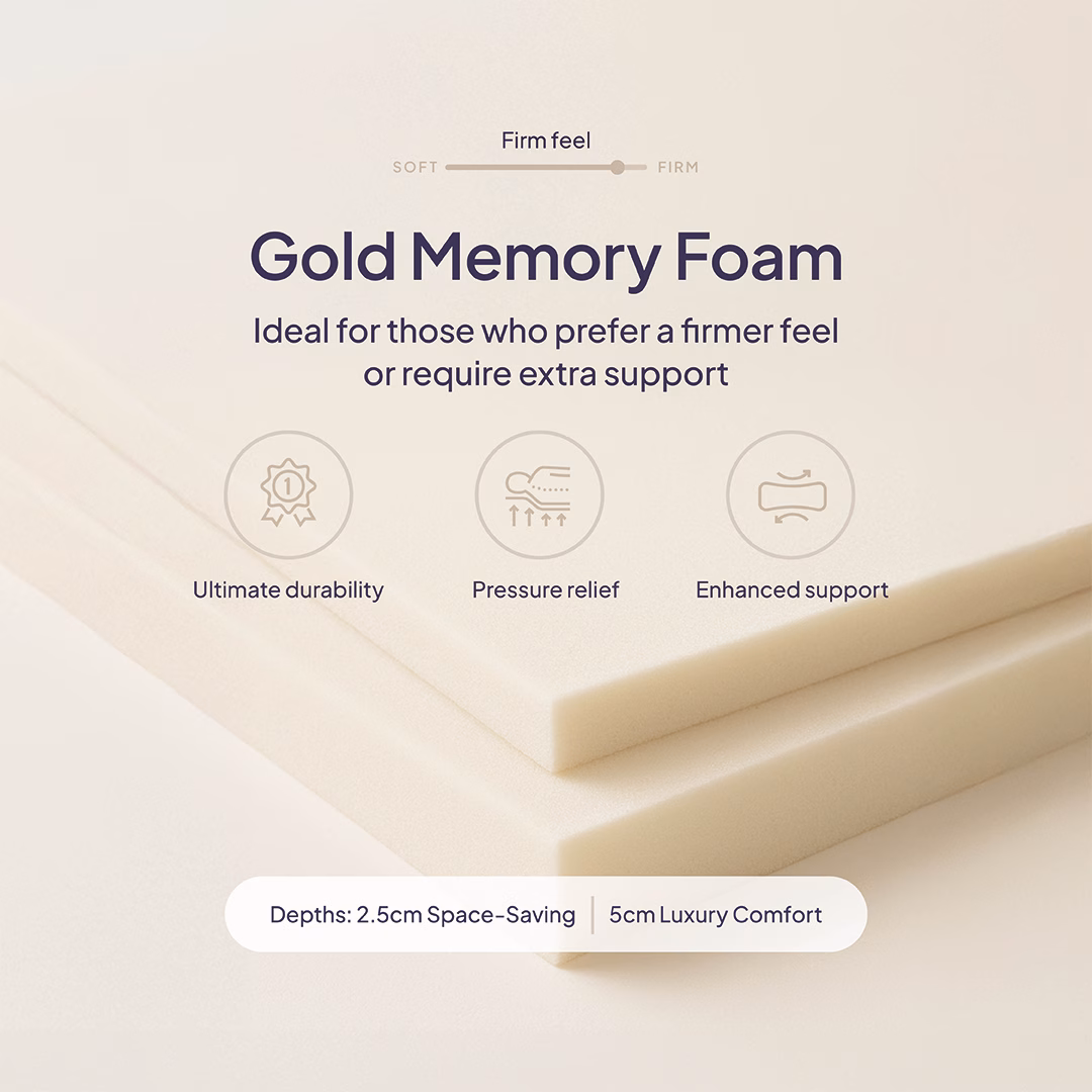 Duvalay gold memory foam