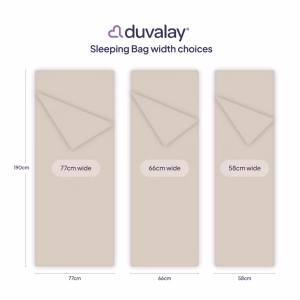 Sleeping bag width comparison