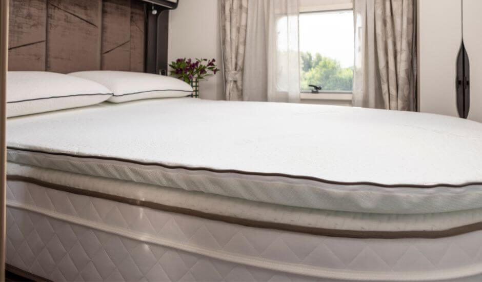 Static caravan mattress topper