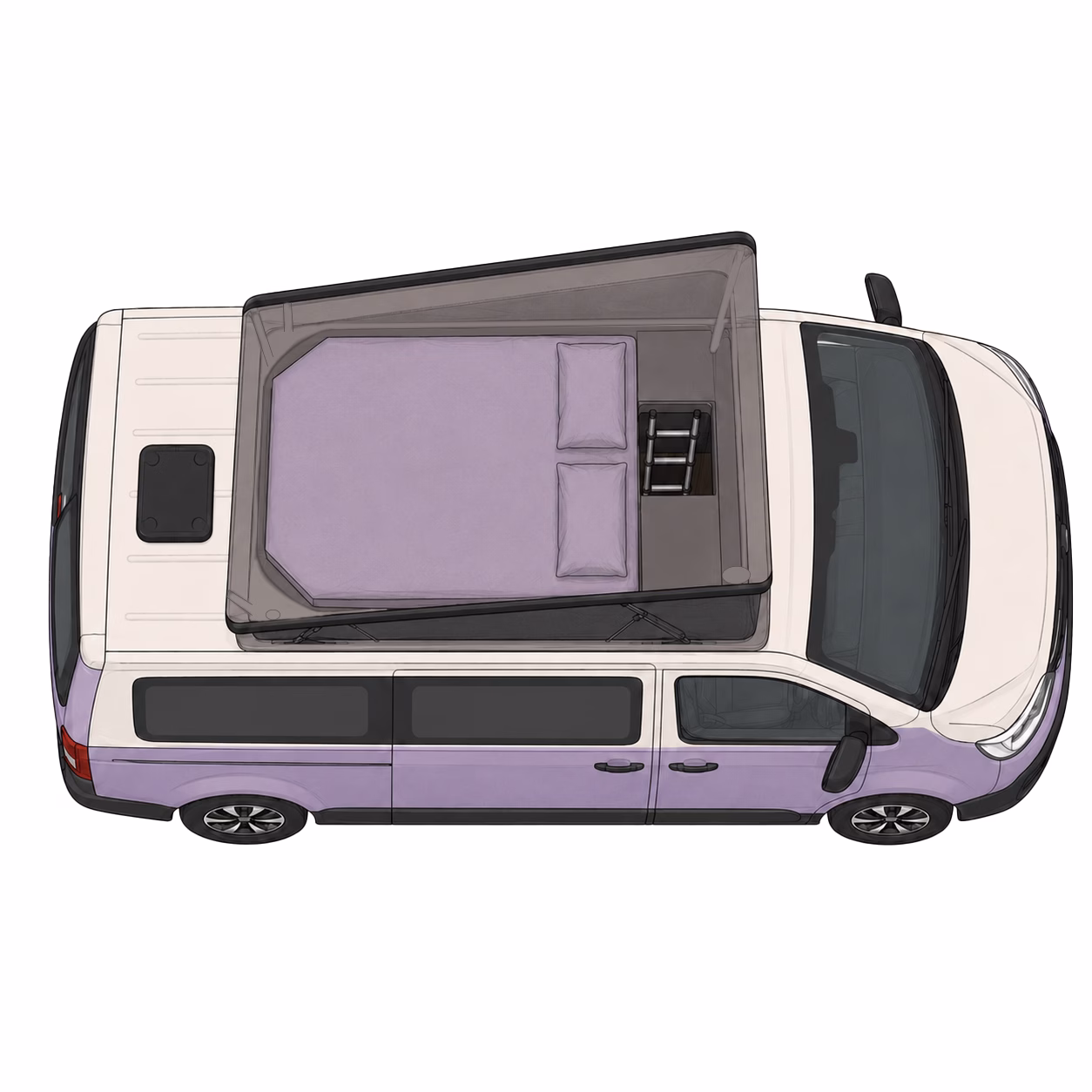 Vw pop top topper illustration